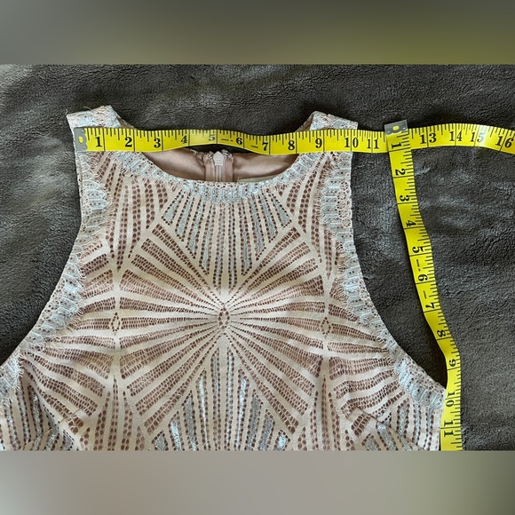 Jonathan Simkhai Metallic Mini Dress Nude size XS - Picture 12 of 16